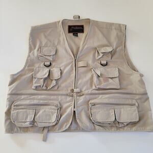 Rio Bravo by Prestige Utility Fly Fishing Vest Mens XL Khaki Many Pockets